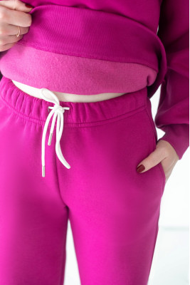 Жіночий теплий костюм oversize із триниткового футера з начосом